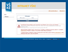 Tablet Screenshot of intranet.vske.cz
